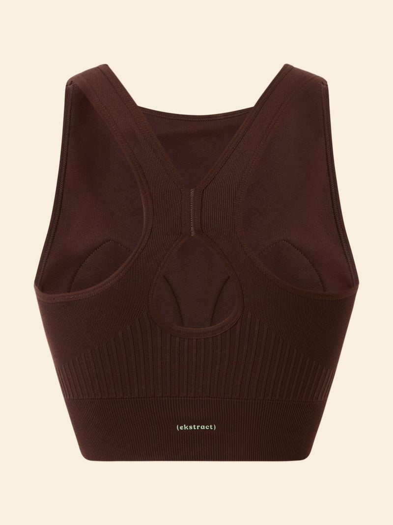 Reggiseno sportivo senza cuciture - (ekstract) Marrone - Kiabi