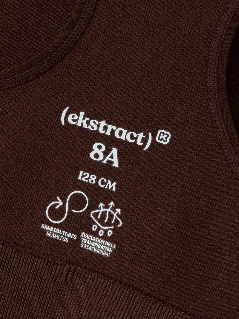 Reggiseno sportivo senza cuciture - (ekstract) Marrone - Kiabi