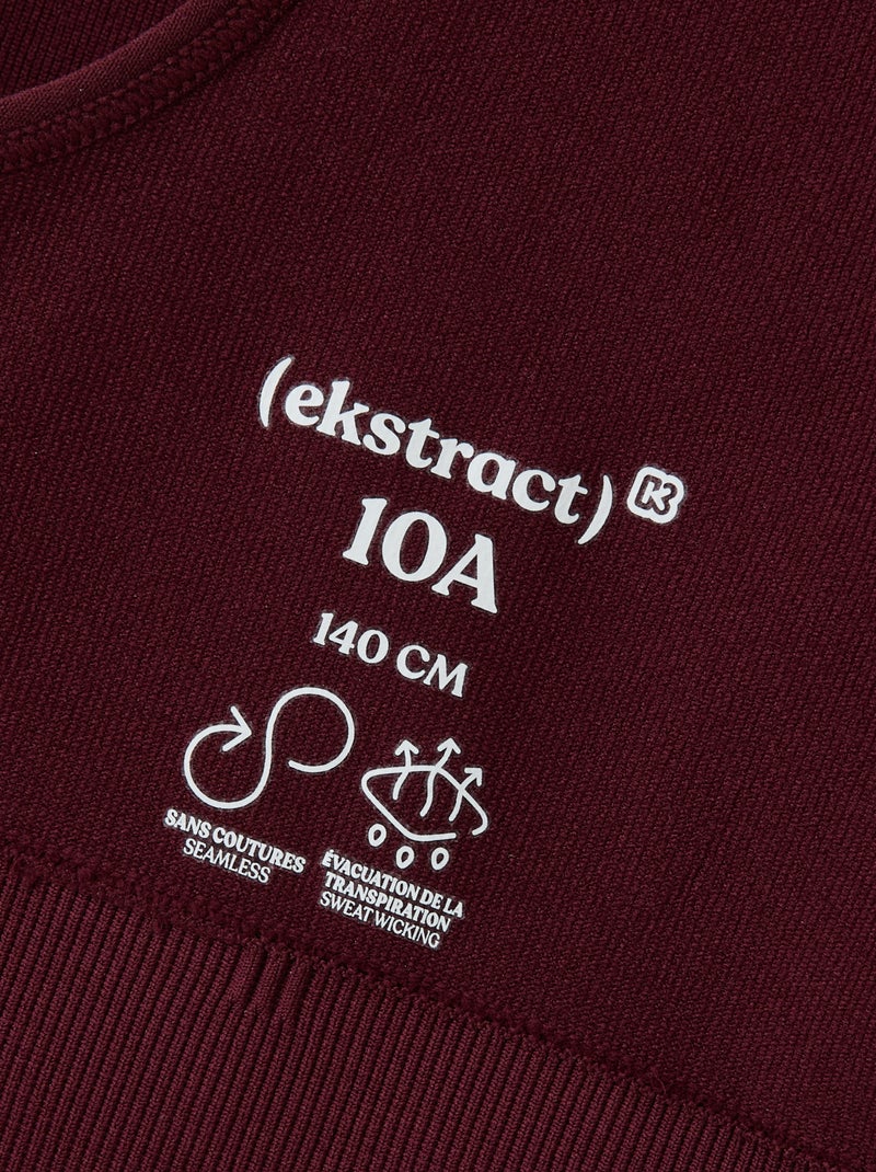 Reggiseno sportivo senza cuciture - (ekstract) Rosso - Kiabi
