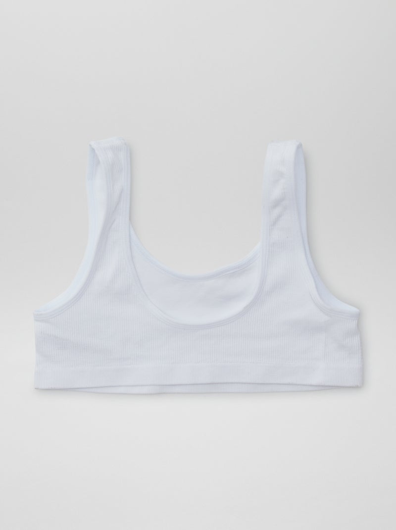 Reggiseno sportivo senza cuciture 'Petit Beguin' Bianco - Kiabi