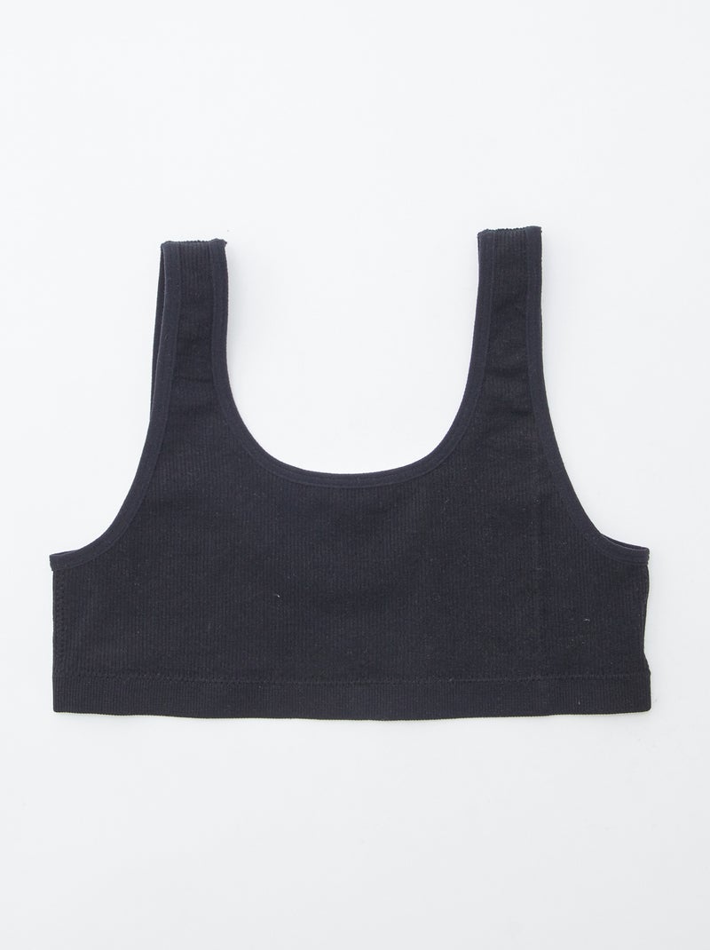 Reggiseno sportivo senza cuciture 'Petit Beguin' nero - Kiabi