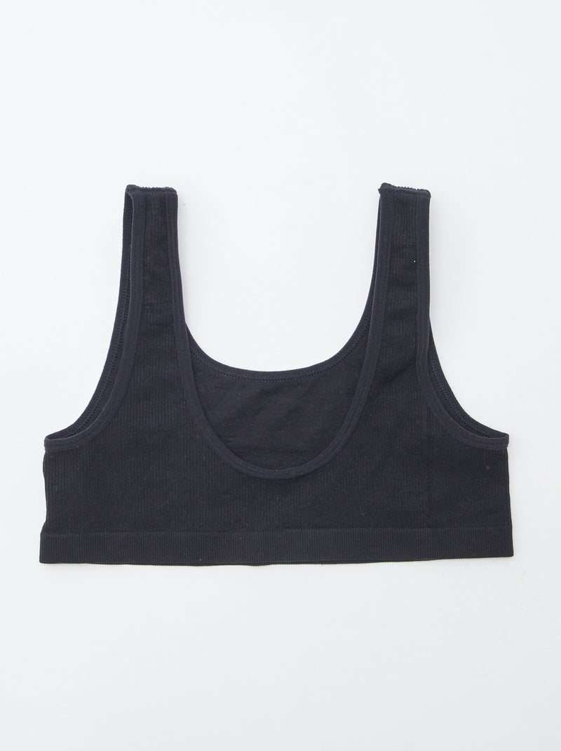 Reggiseno sportivo senza cuciture 'Petit Beguin' nero - Kiabi