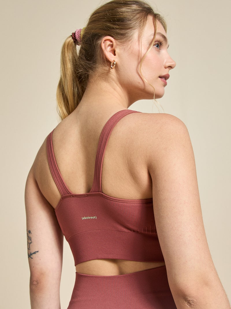 Reggiseno sportivo supporto leggero - (ekstract) Marrone - Kiabi