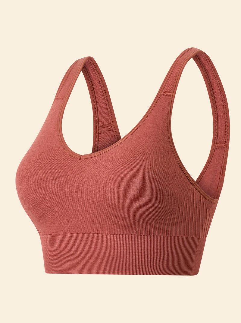 Reggiseno sportivo supporto leggero - (ekstract) Marrone - Kiabi