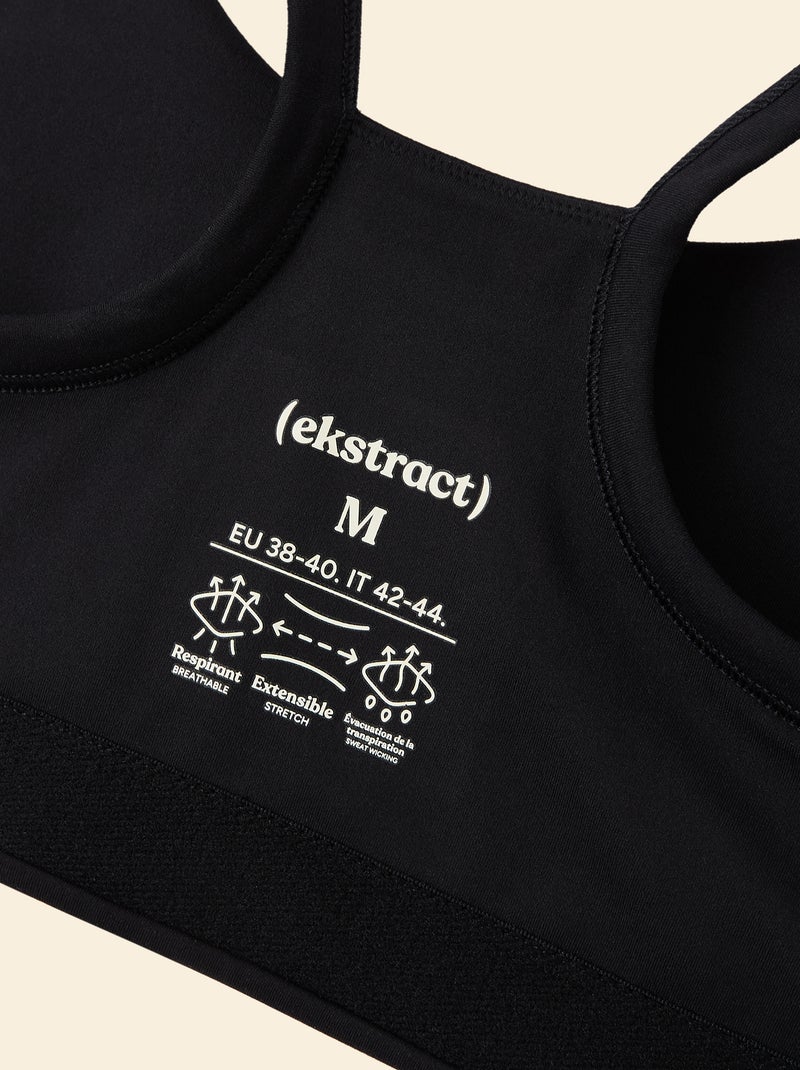 Reggiseno sportivo supporto leggero - (ekstract) Nero - Kiabi