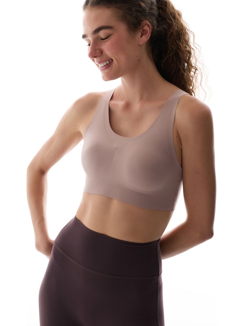 Reggiseno sportivo zero feel con sostegno medio e imbottiture rimovibili penti Malva - Kiabi