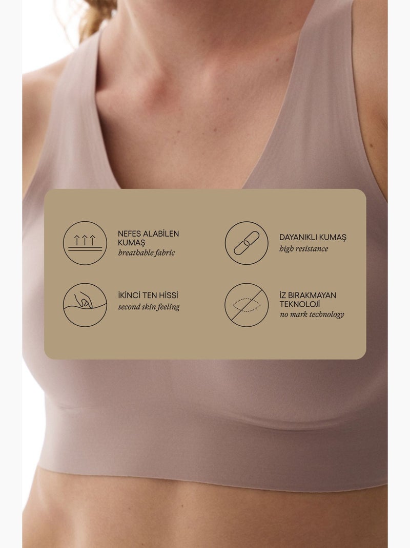 Reggiseno sportivo zero feel con sostegno medio e imbottiture rimovibili penti Malva - Kiabi