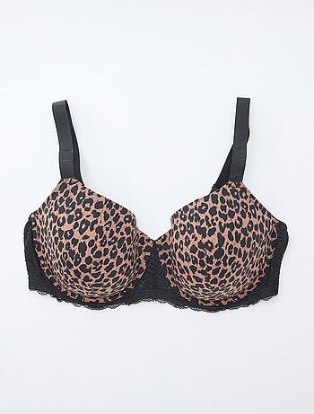 Reggiseno stampato leopardato