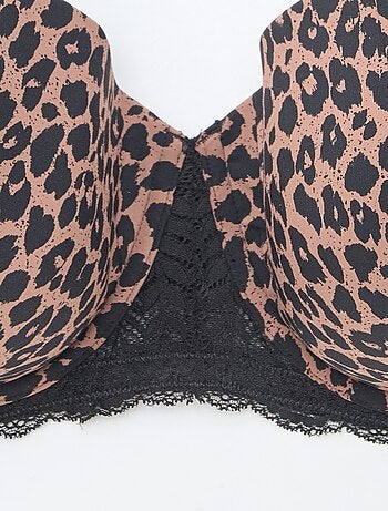 Reggiseno stampato leopardato