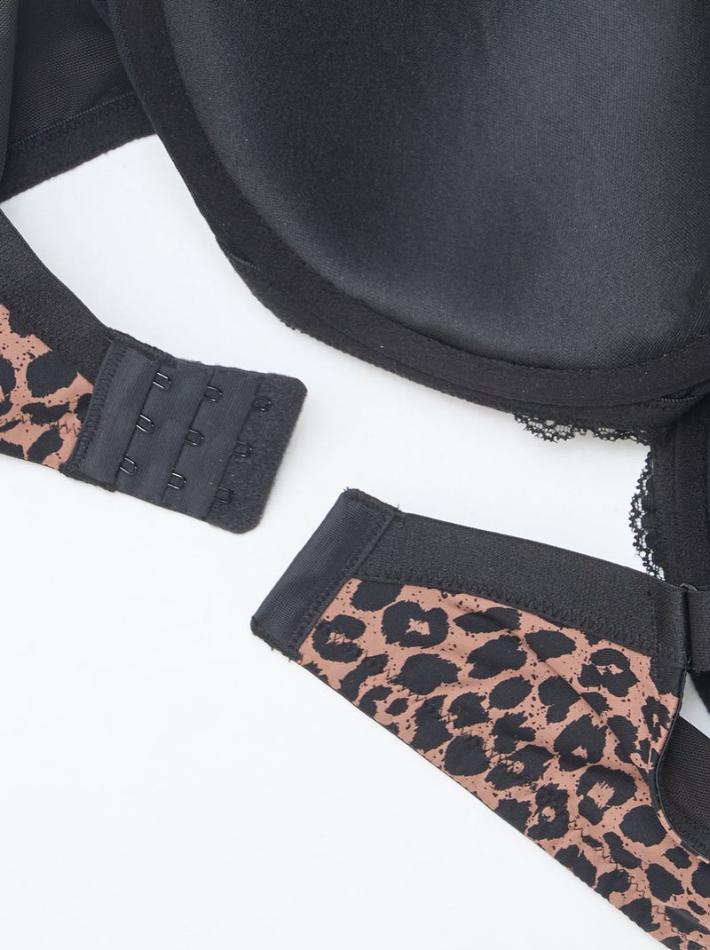 Reggiseno stampato leopardato Marrone - Kiabi