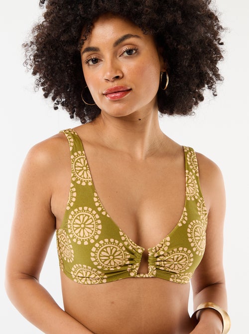 Reggiseno triangolo in microfibra stampato - Kiabi