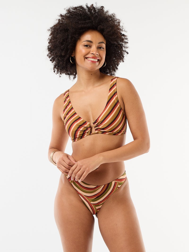 Reggiseno triangolo in microfibra stampato Verde - Kiabi