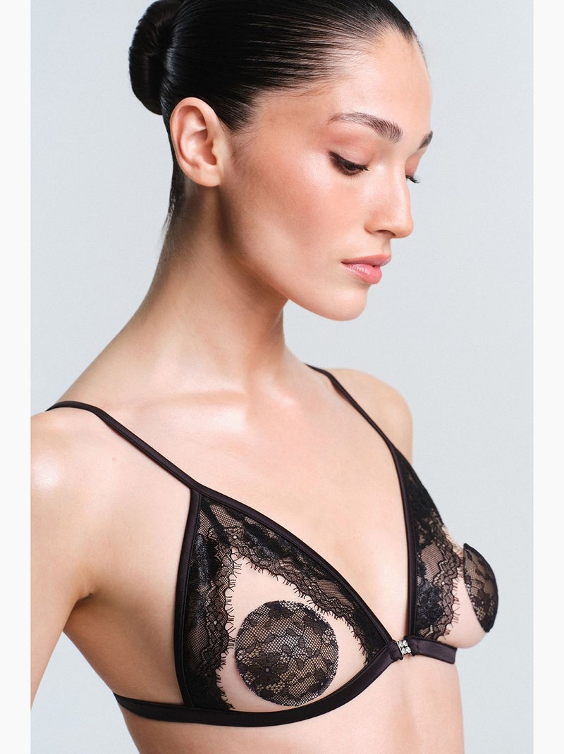 Reggiseno triangolo lacy donna penti Nero - Kiabi