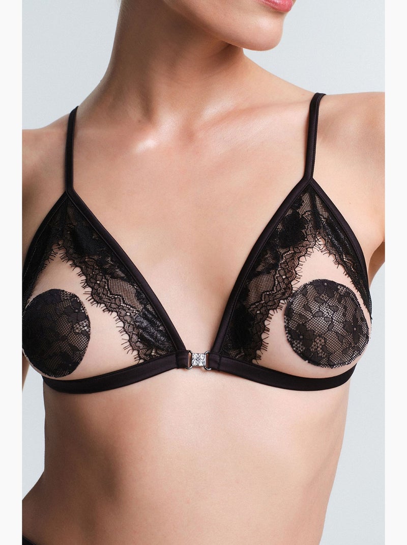 Reggiseno triangolo lacy donna penti Nero - Kiabi