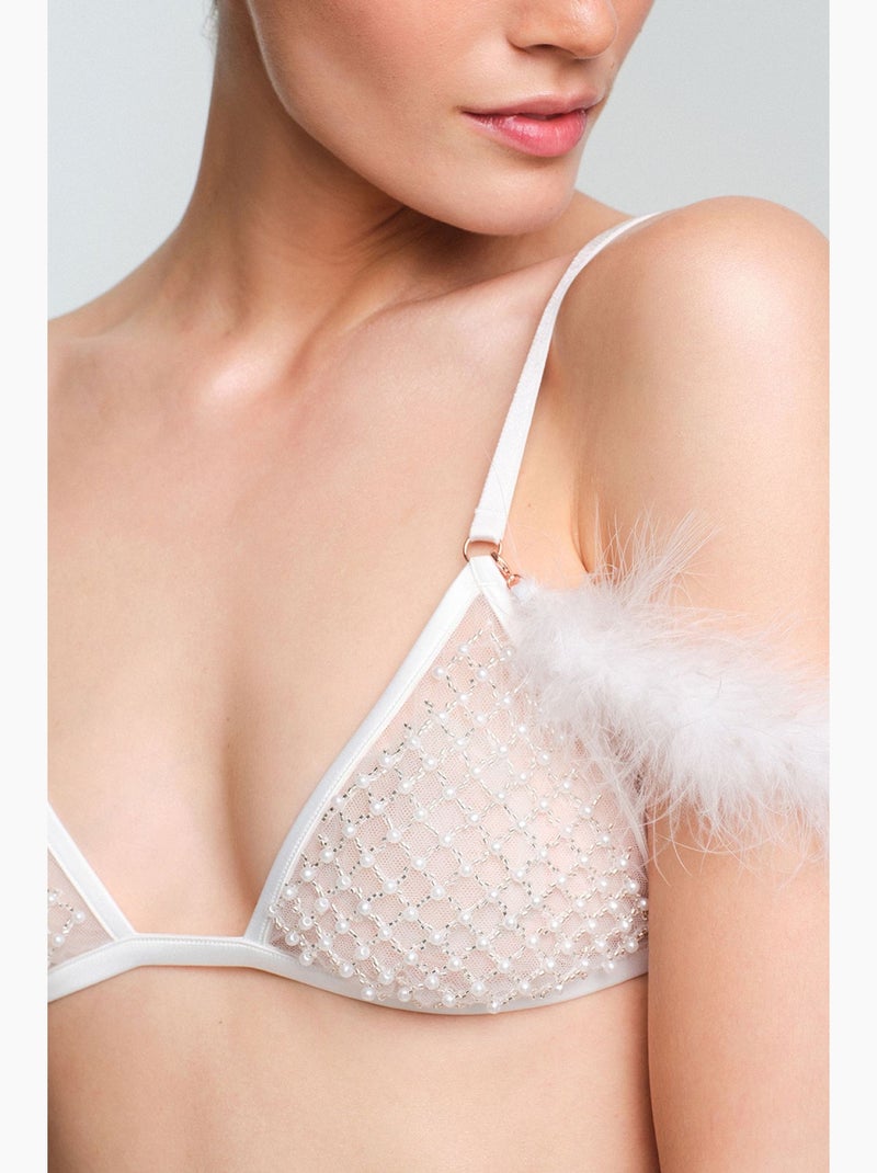 Reggiseno triangolo pelia rotto penti Bianco sporco - Kiabi