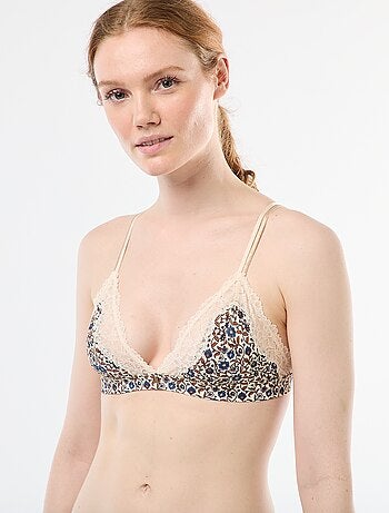 Reggiseno triangolo stampato senza ferretto