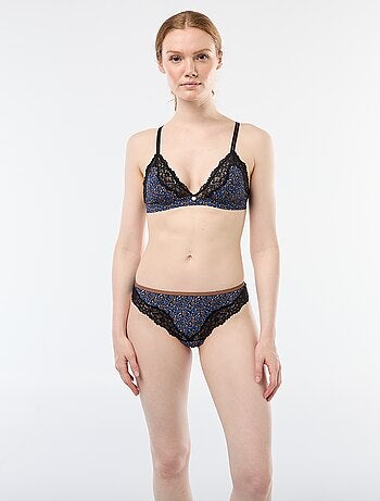 Reggiseno triangolo stampato senza ferretto