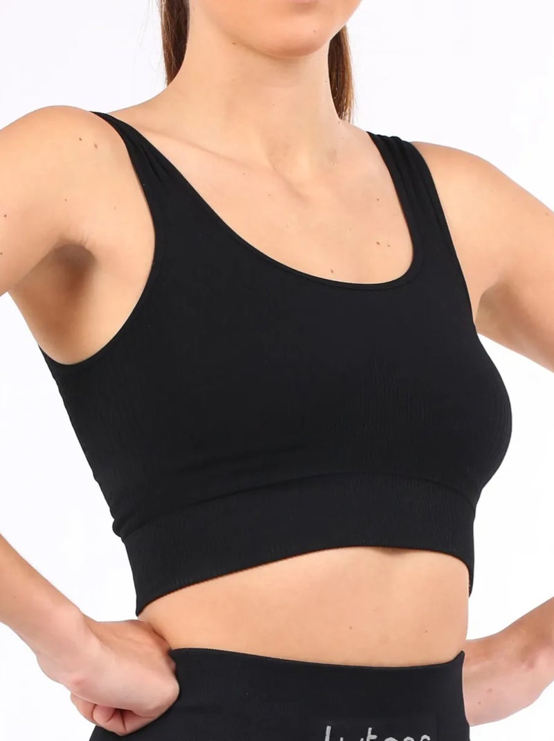 Reggiseno Yogafit Rassodante Nero - Kiabi