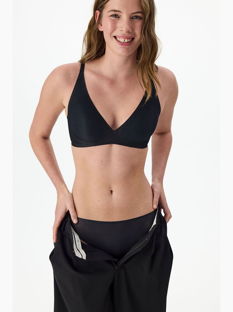 Reggiseno zerogram decolette imbottito senza segni penti Nero - Kiabi