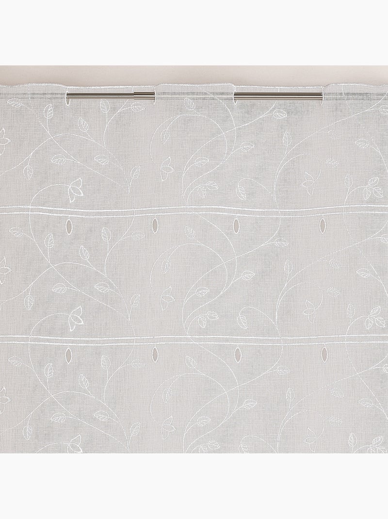 Ricamo modulabile con foglie e fiori Bianco - Kiabi