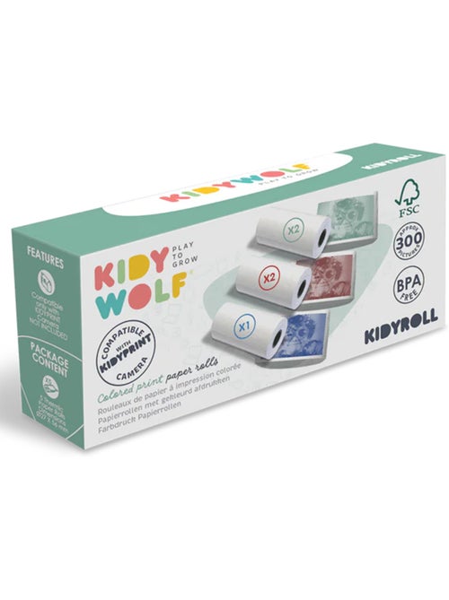 Ricarica carta termica colorata kidyroll per kidyprint e k-print | Kidywolf - Kiabi Ricarica carta termica colorata kidyroll per kidyprint e k-print | Kidywolf - Kiabi