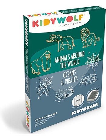 Ricarica kidydraw animali, oceani e pirati | kidywolf