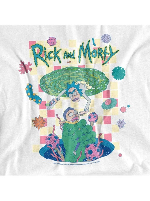 Rick And Morty Falling Portals Maglietta Adulto Unisex - Kiabi