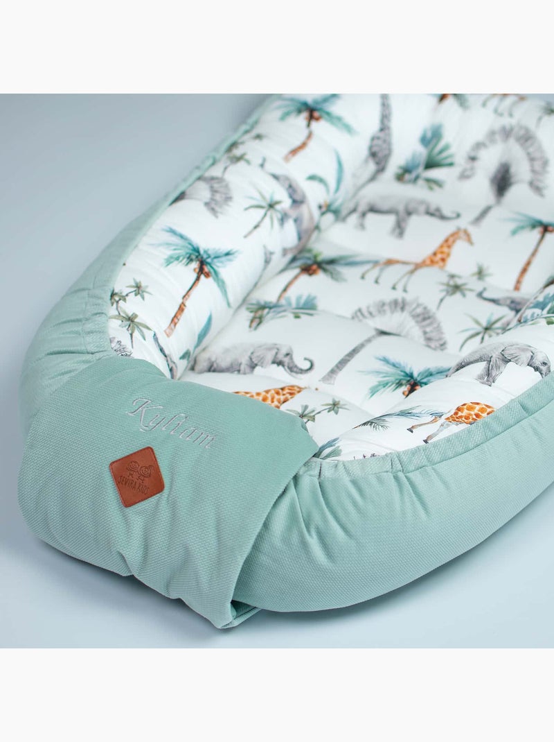 Riduttore per lettino a nido per bebè trapuntato, safari | sevira kids | sevira kids Verde acqua - Kiabi