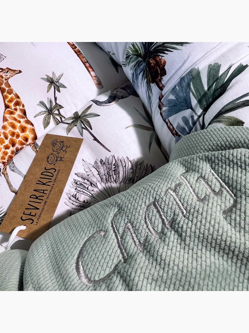 Riduttore per lettino a nido per bebè trapuntato, safari | sevira kids | sevira kids Verde acqua - Kiabi