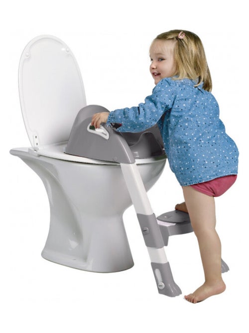 Riduttore rialzatore per WC Kiddyloo regolabile Thermobaby con pedane antiscivolo - Kiabi Riduttore rialzatore per WC Kiddyloo regolabile Thermobaby con pedane antiscivolo - Kiabi