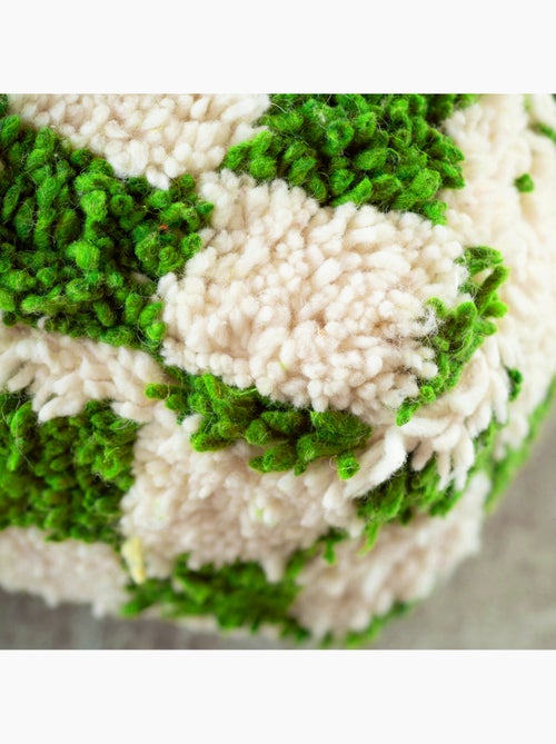 Rivestimento del pouf a scacchiera in lana - Kiabi