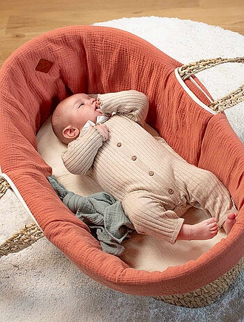 Rivestimento per culla in garza di cotone, jeanne | SEVIRA KIDS