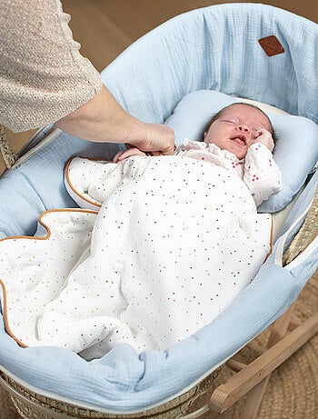 Rivestimento per culla in garza di cotone, jeanne | SEVIRA KIDS