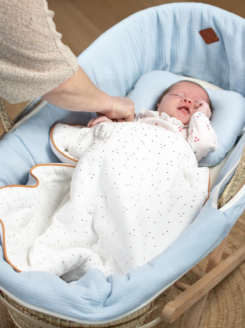Rivestimento per culla in garza di cotone, jeanne | sevira kids | sevira kids Blu - Kiabi