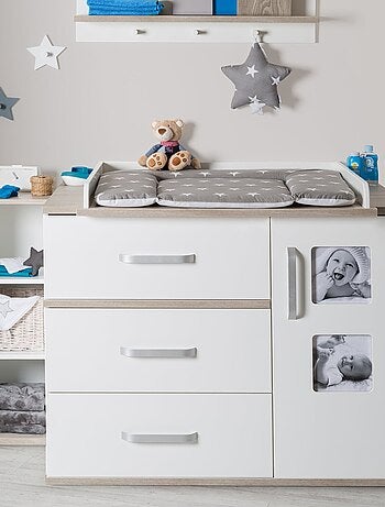 ROBA Ampio comò fasciatoio "Moritz" con 2 cornici foto – altezza fasciatoio 94 cm