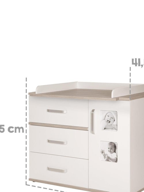 ROBA Ampio comò fasciatoio "Moritz" con 2 cornici foto – altezza fasciatoio 94 cm - Kiabi