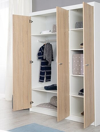 ROBA Armadio "Gabriella" a 3 ante – chiusura soft‑close – bianco fresato