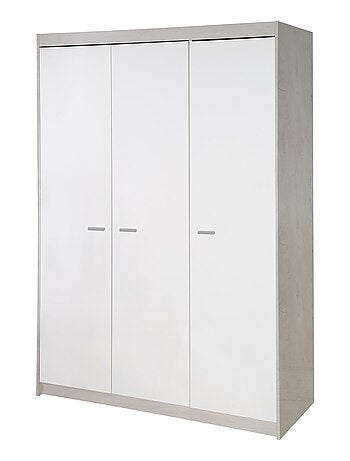 ROBA Armadio "Julia" 3 ante – chiusura soft‑close – bianco / olmo lunare