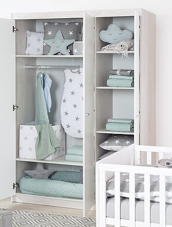 ROBA Armadio "Julia" 3 ante – chiusura soft‑close – bianco / olmo lunare