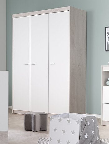 ROBA Armadio "Julia" 3 ante – chiusura soft‑close – bianco / olmo lunare