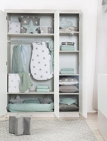 ROBA Armadio "Julia" 3 ante – chiusura soft‑close – bianco / olmo lunare