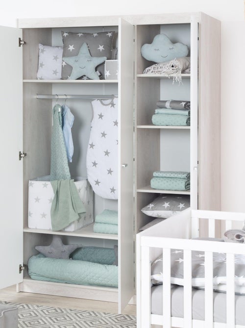 ROBA Armadio "Julia" 3 ante – chiusura soft‑close – bianco / olmo lunare - Kiabi