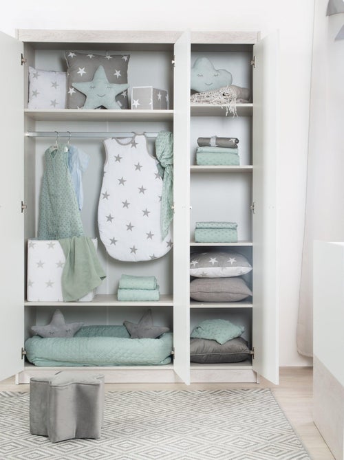 ROBA Armadio "Julia" 3 ante – chiusura soft‑close – bianco / olmo lunare - Kiabi