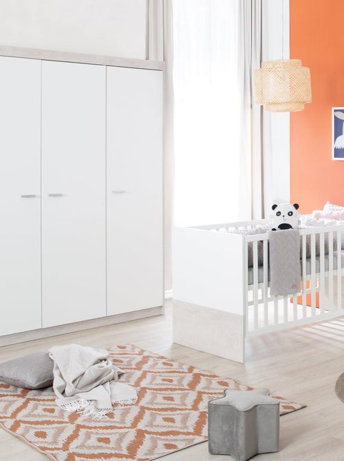 ROBA Armadio "Julia" 3 ante – chiusura soft‑close – bianco / olmo lunare - Kiabi