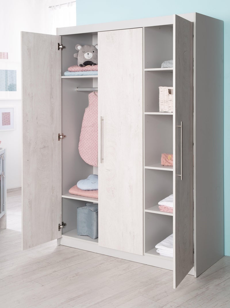 ROBA Armadio "Maren 2" a 3 ante battenti – grigio chiaro / bianco Grigio chiaro - Kiabi