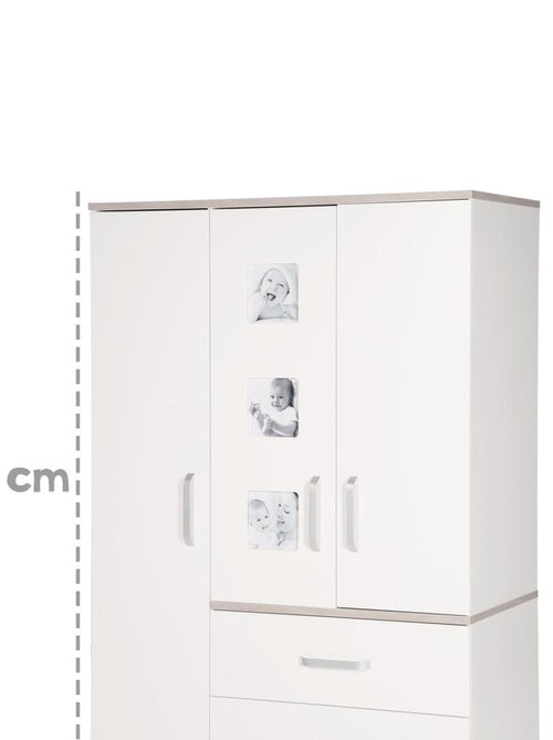 ROBA Armadio "Moritz" 3 ante – con 3 cornici decorative – bianco / olmo lunare - Kiabi