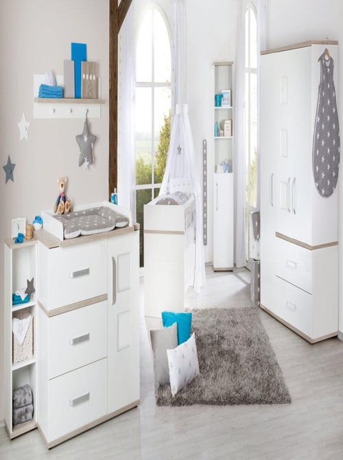 ROBA Armadio "Moritz" 3 ante – con 3 cornici decorative – bianco / olmo lunare - Kiabi