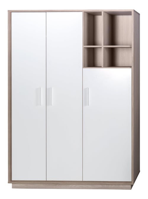 ROBA Armadio "Olaf" 3 ante – con vano a giorno – bianco / olmo lunare - Kiabi