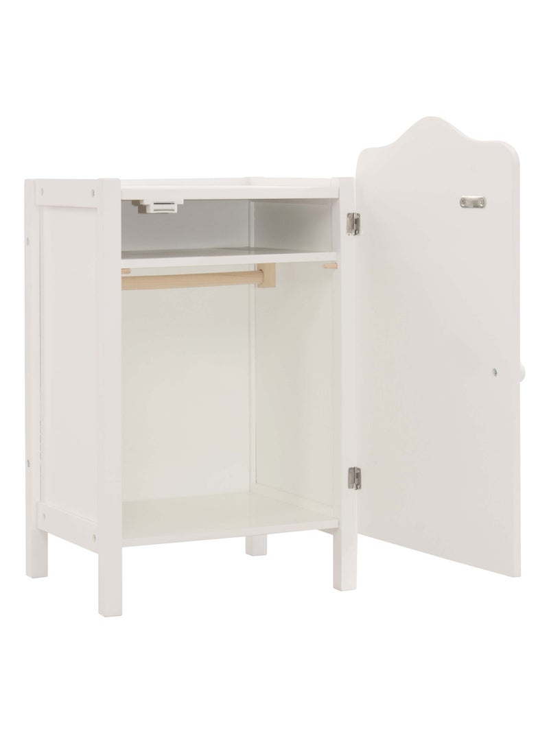 ROBA Armadio per bambole "Stella" – per vestiti e accessori – laccato Bianco Grigio - Kiabi