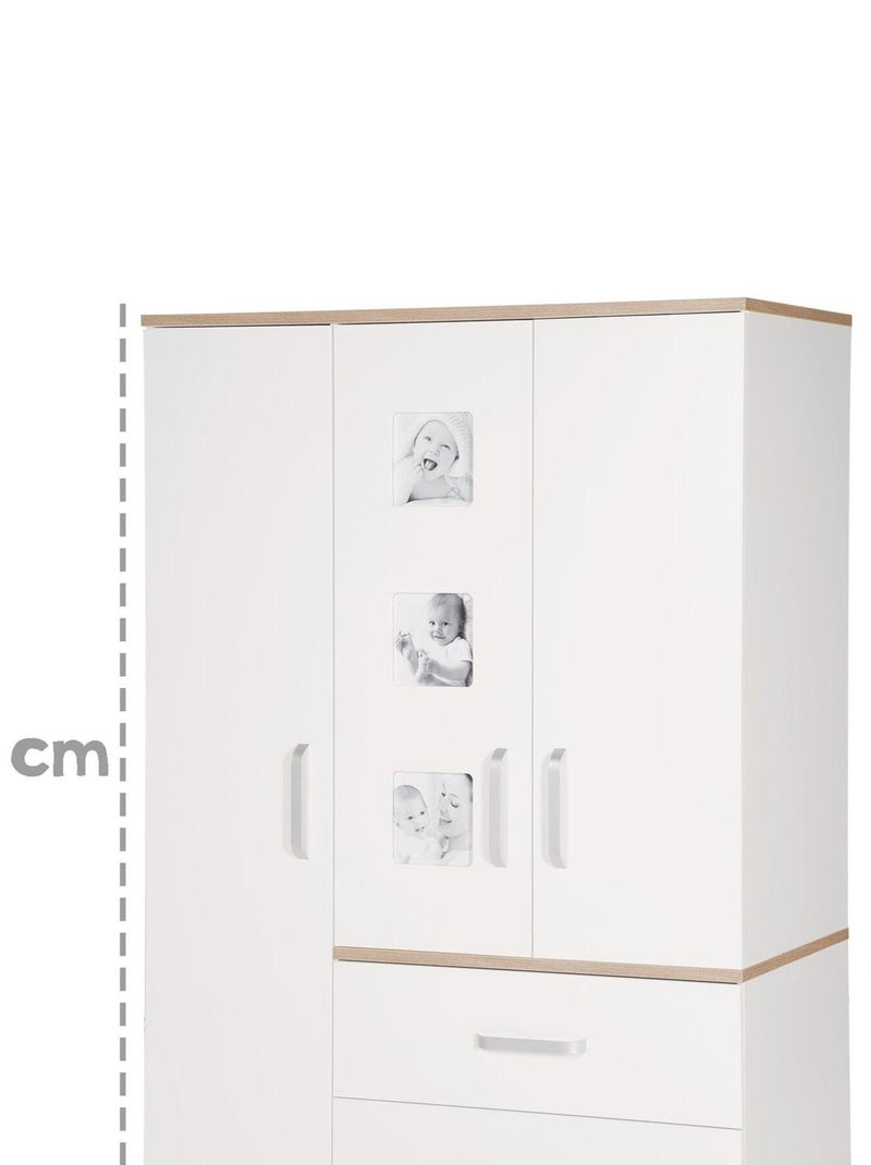 ROBA Armadio "Pia" 3 ante – con 3 cornici decorative – bianco / rovere Bianco - Kiabi